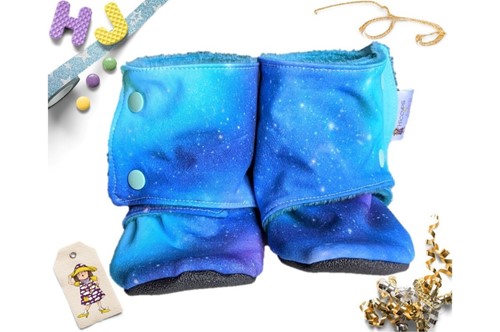 Buy Kid Size 8 Fleece Stay on Booties Space Time now using this page